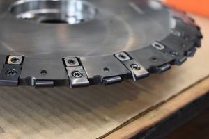 Close up of a milling disc